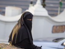 Muslim veiled woman